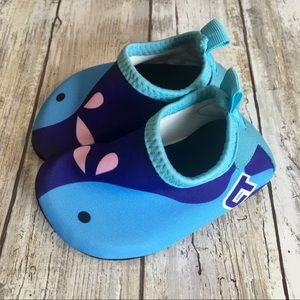 Adorable baby whale water shoes, soft soled